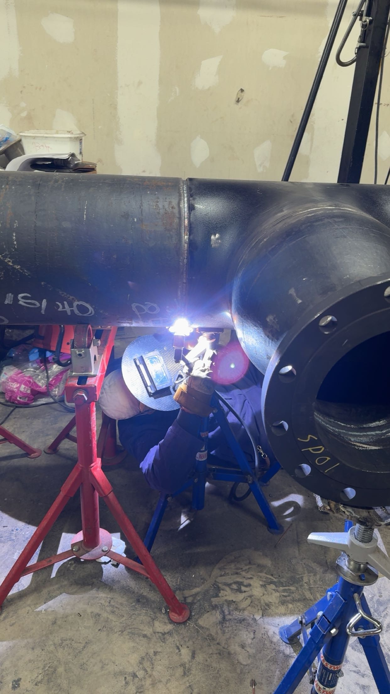 Pipe Welding in Progress